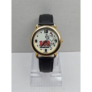 Rare Vintage Disney Mickey Inc 101 Dalmatians Rotating Watch Gold New Battery
